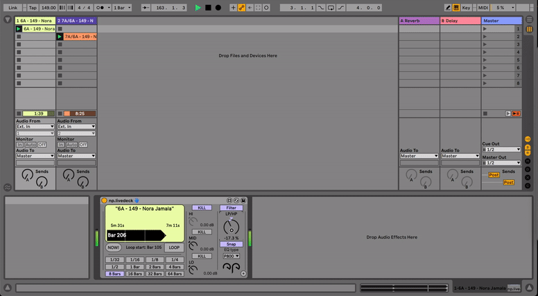 NoraPatches LiveDeck Ableton Live Max 4 Live device for DJ