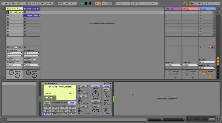 NoraPatches LiveDeck Ableton Live Max 4 Live device for DJ