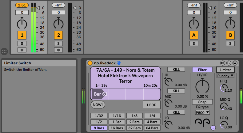 NoraPatches LiveDeck Ableton Live Max 4 Live device for DJ