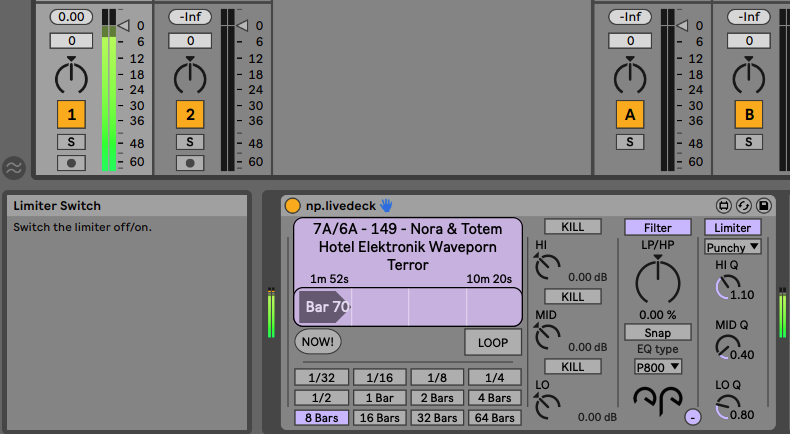 NoraPatches LiveDeck Ableton Live Max 4 Live device for DJ
