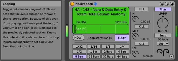 NoraPatches LiveDeck Ableton Live Max 4 Live device for DJ