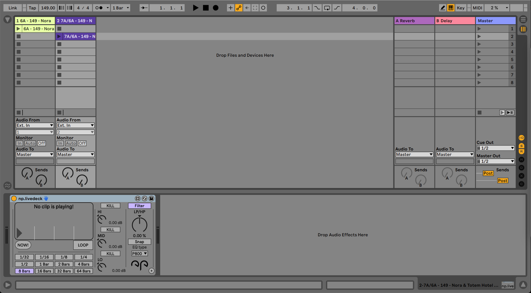 NoraPatches LiveDeck Ableton Live Max 4 Live device for DJ