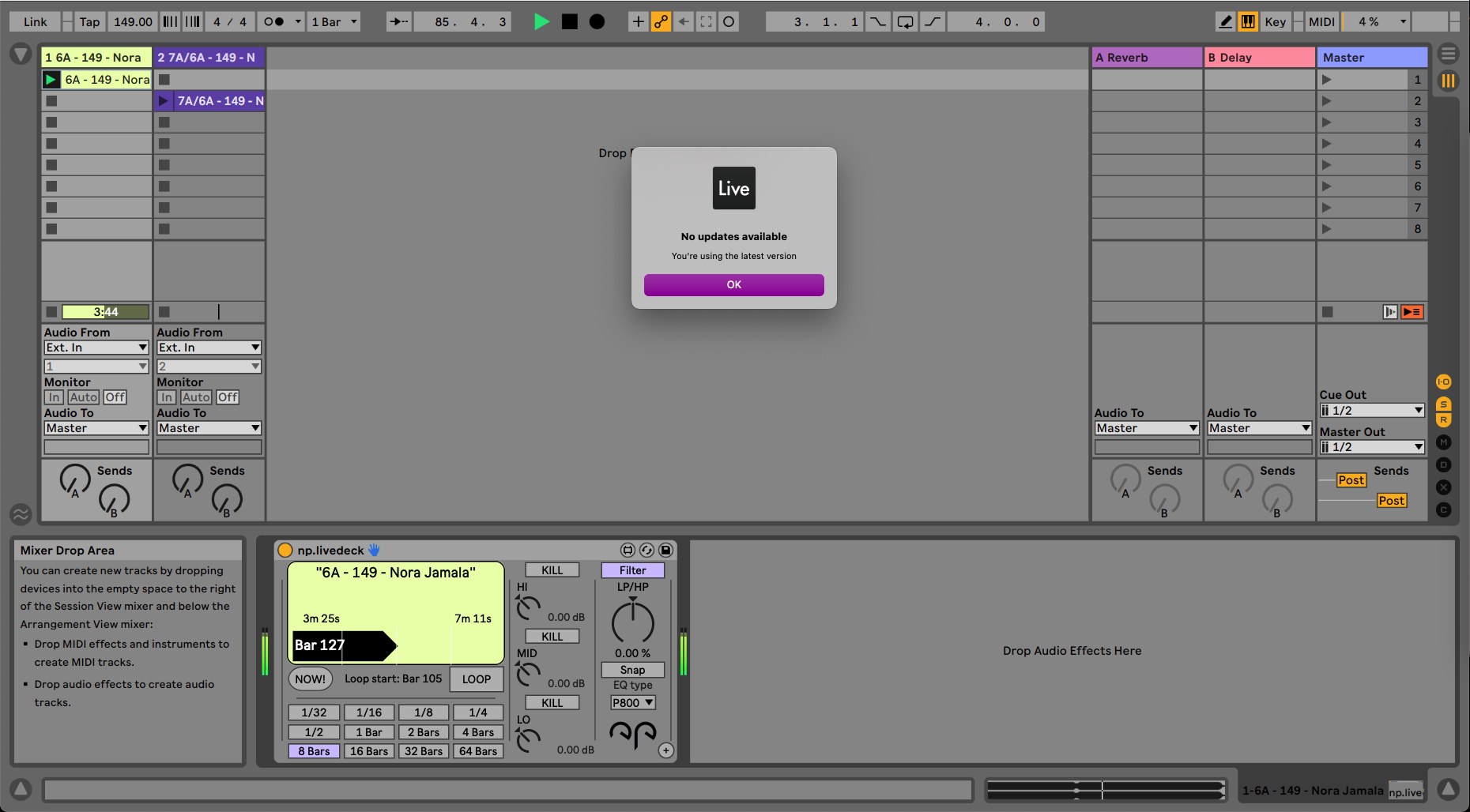 NoraPatches LiveDeck Ableton Live Max 4 Live device for DJ