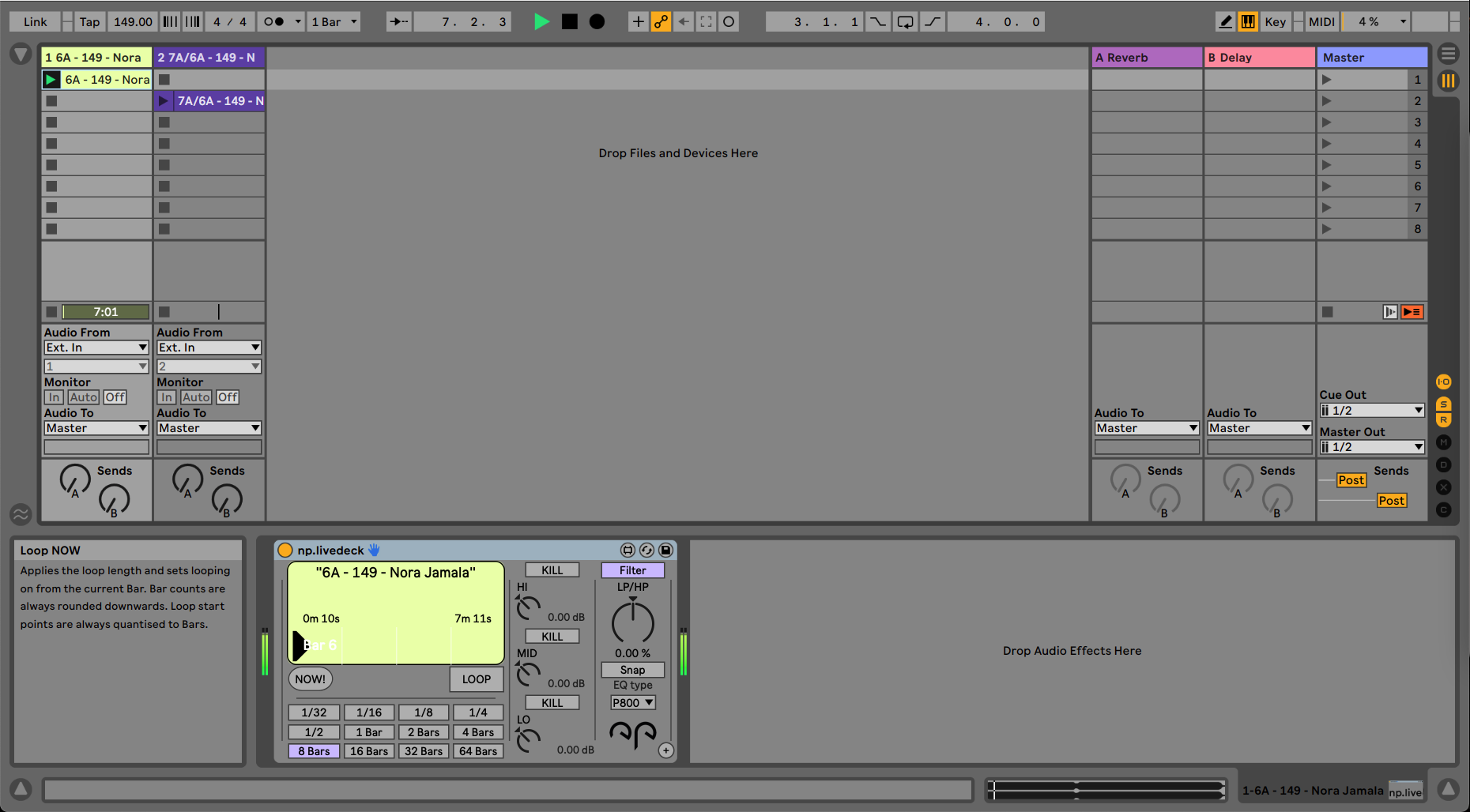 NoraPatches LiveDeck Ableton Live Max 4 Live device for DJ